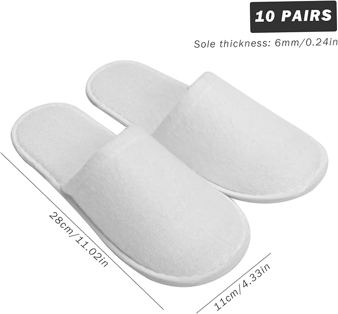 Perfect Travel & Guest Disposable Slippers – 10Pairs