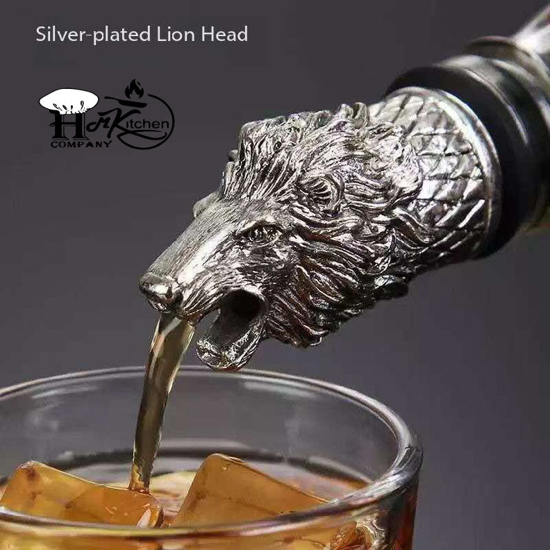 H.M.K. Lion King Bottle Pourer – Bold, Luxurious Barware Accent