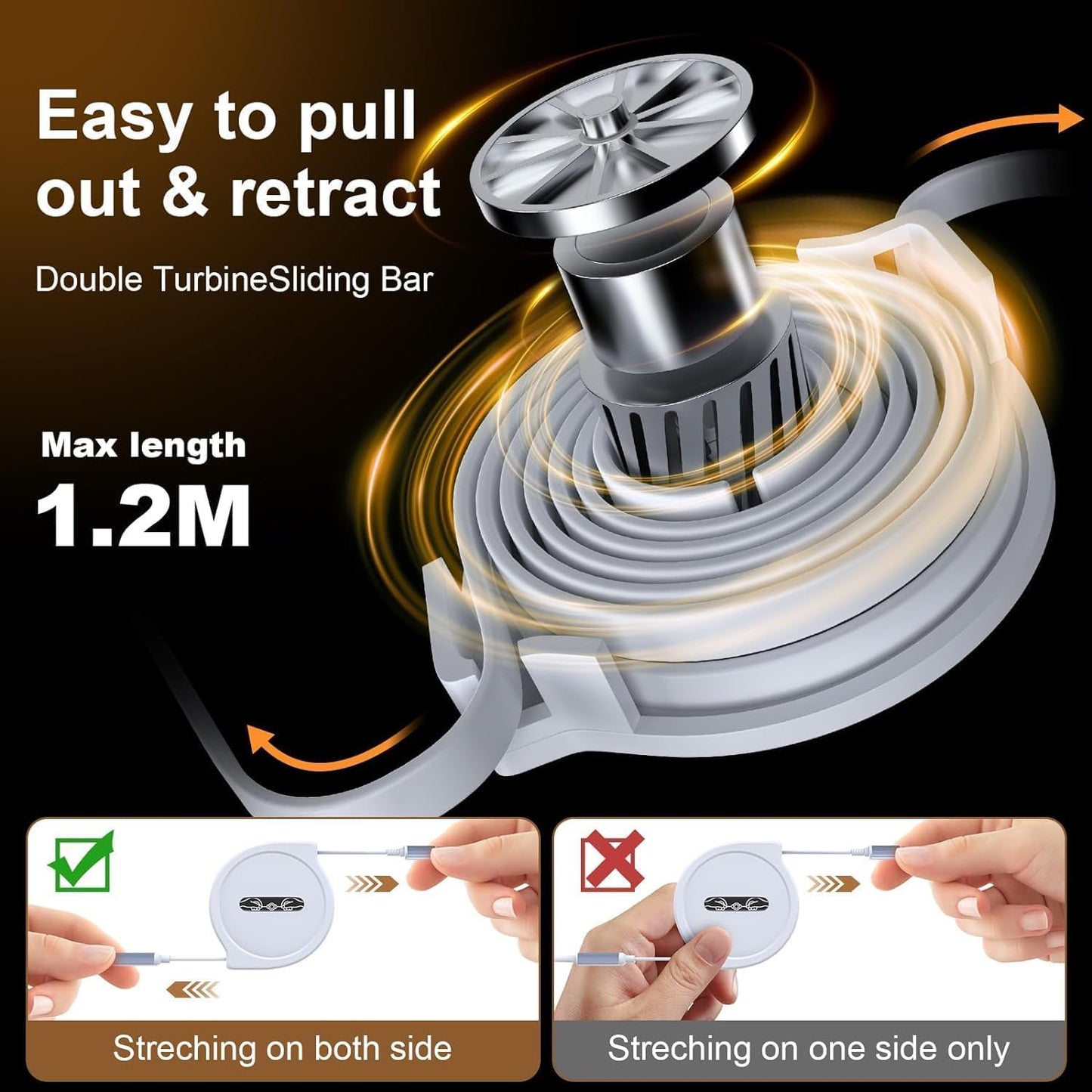 Retractable 3-in-1 Fast Charging Cable