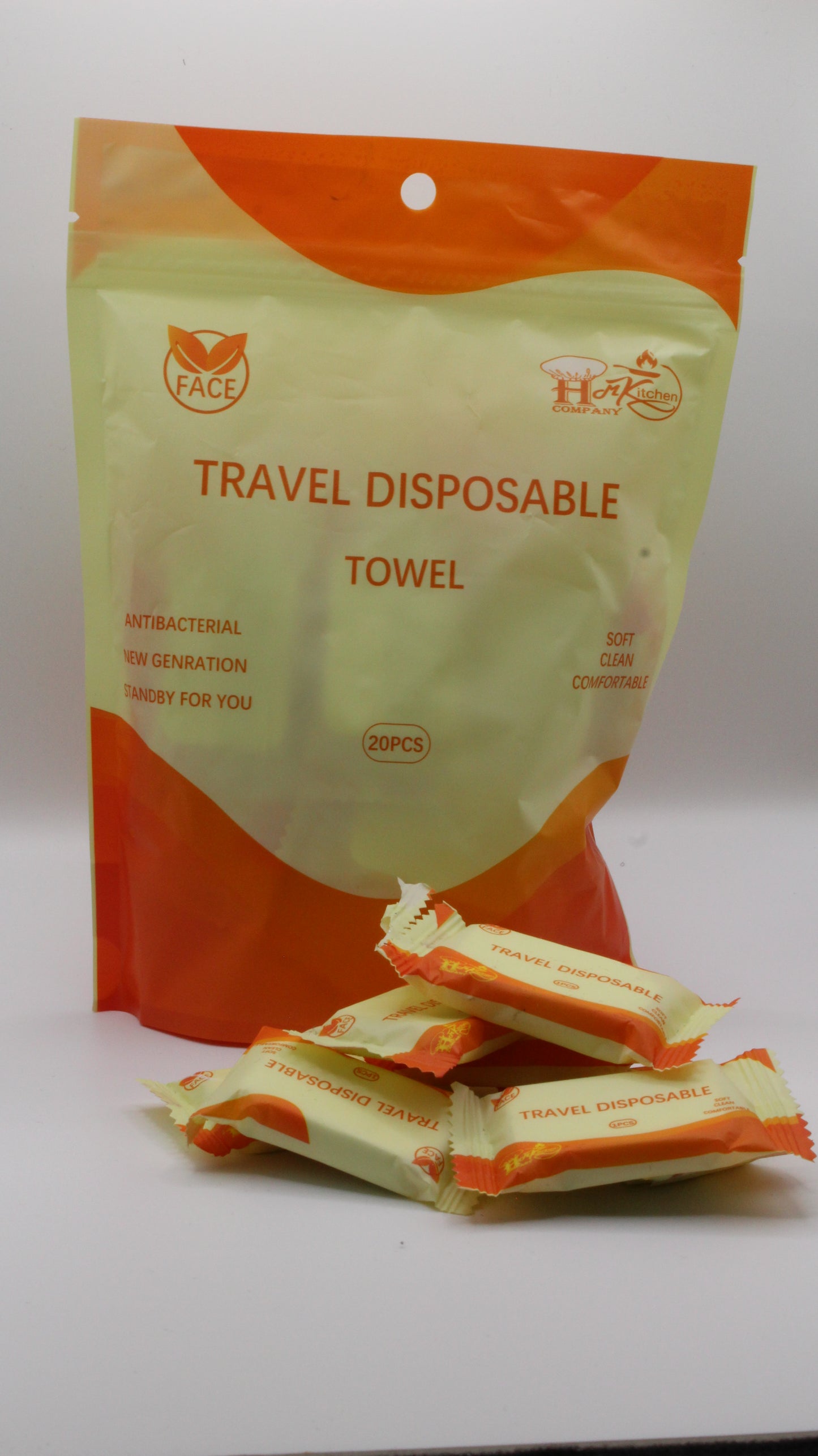 Travel Disposable Towels – 2, 3, or 4 Packs (60 Towels Each) | Compressed Portable Towels | Model# CT512-FT20 | Free Shipping