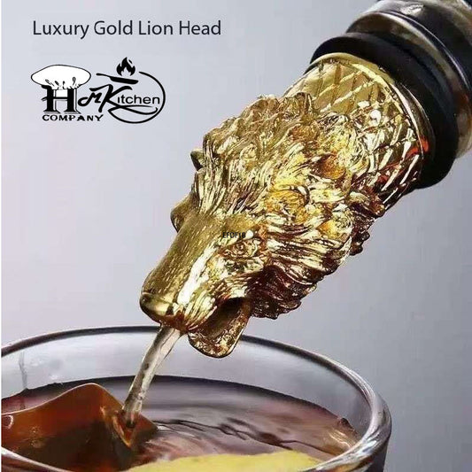H.M.K. Lion King Bottle Pourer – Bold, Luxurious Barware Accent